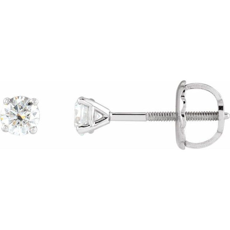 14K White Gold 1/4 CTW Natural Diamond Cocktail-Style Earrings