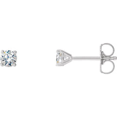 14K White Gold 1/8 CTW Natural Diamond Cocktail-Style Earrings