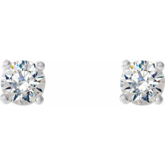 14K White Gold 1/8 CTW Natural Diamond Cocktail-Style Earrings