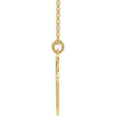 14K Yellow Cross 18" Necklace