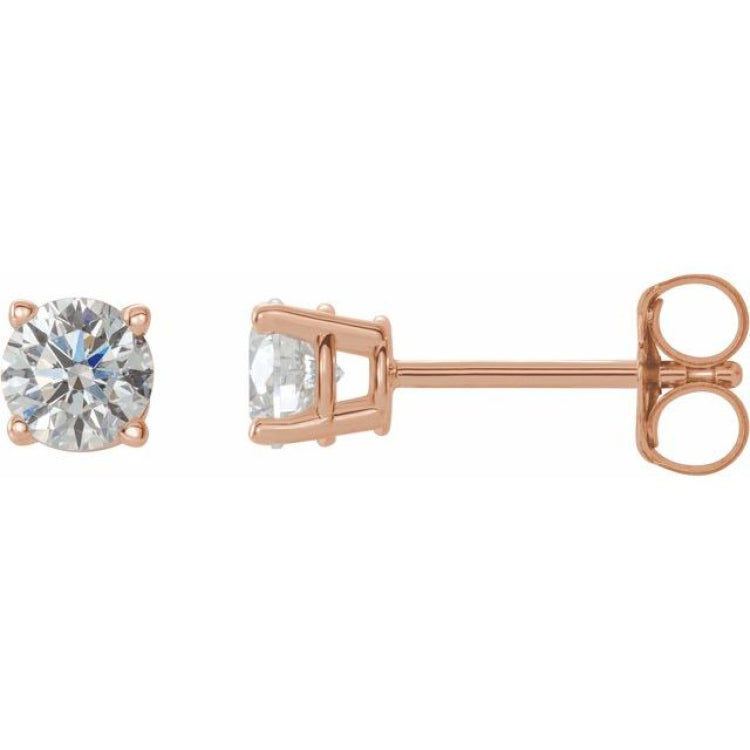 14K Rose Gold 1/2 CTW Natural Diamond Earrings