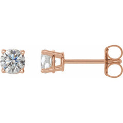 14K Rose Gold 1/2 CTW Natural Diamond Earrings
