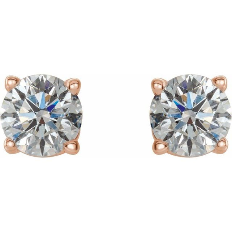 14K Rose Gold 1/2 CTW Natural Diamond Earrings