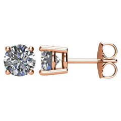 14K Rose Gold 1 1/2 CTW Natural Diamond Earrings