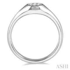1/6 Ctw Round Shape Lovebright Diamond Ring in 14K White Gold