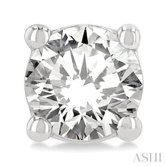 3/4 Ctw Round Cut Diamond Stud Earrings in 14K White Gold