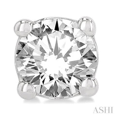1/5 Ctw Round Cut Diamond Stud Earrings in 14K White Gold