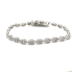 Sterling Silver Diamond Bracelet
