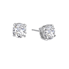 4 CTW Solitaire Stud Earrings