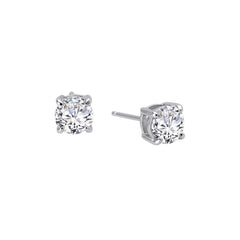 2 CTW Solitaire Stud Earrings