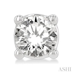 1/3 Ctw Round Cut Diamond Stud Earrings in 14K White Gold