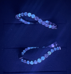 Wavy Diamond Hoop Earrings