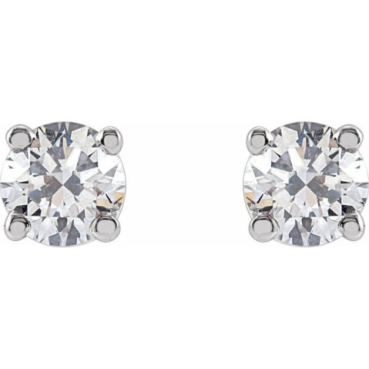 14K White Gold 1/3 CTW Lab-Grown Diamond Earrings