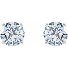 14K White Gold 1 1/4 CTW Lab-Grown White Diamond Earrings