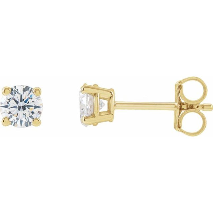 14K Yellow Gold 1/2 CTW Lab-Grown Diamond Earrings