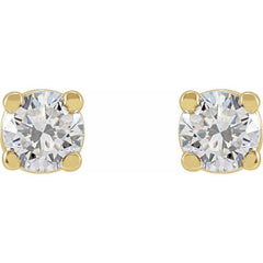 14K Yellow Gold 1/5 CTW Lab-Grown Diamond Earrings