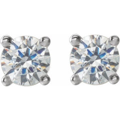 14K White Gold 1/4 CTW Lab-Grown Diamond 4-Prong Stud Earrings