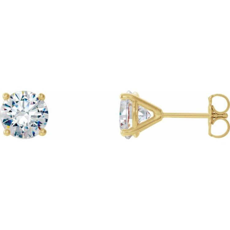 14K Yellow Gold 1/2 CTW Lab-Grown Diamond 4-Prong Stud Earrings