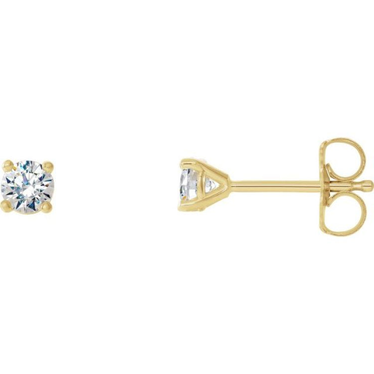 14K Yellow Gold 1/8 CTW Lab-Grown Diamond Stud Earrings