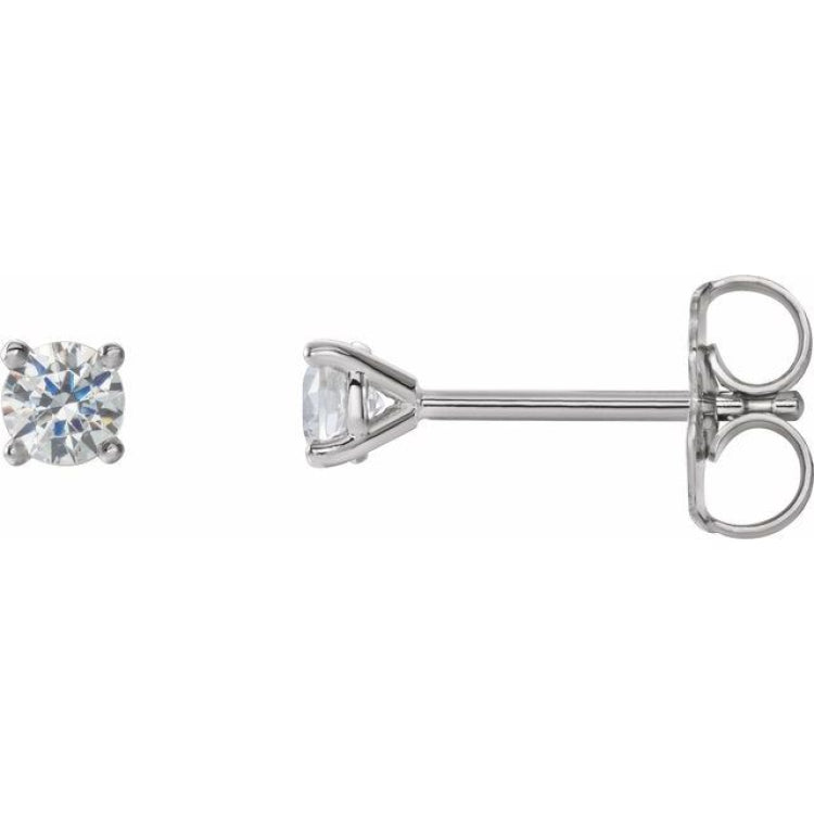 14K White Gold 1/8 CTW Lab-Grown Diamond Stud Earrings