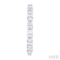 1 7/8 ctw North-South Oval Cut Diamond Fashion Hoop Earring in 14K White Gold
