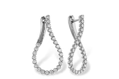 Diamond Ribbon Hoops