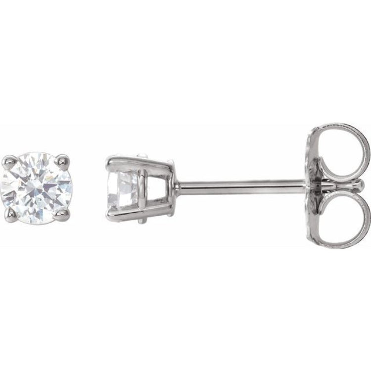14K White Gold 1/3 CTW Natural White Diamond Earrings