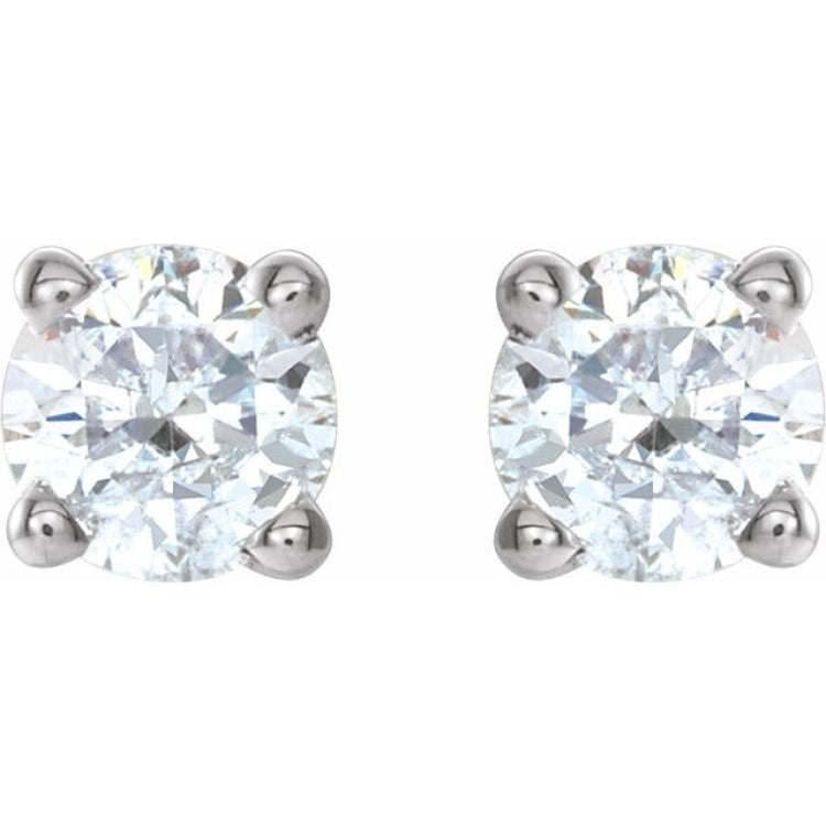Platinum 3/8 CTW Natural Diamond Earrings