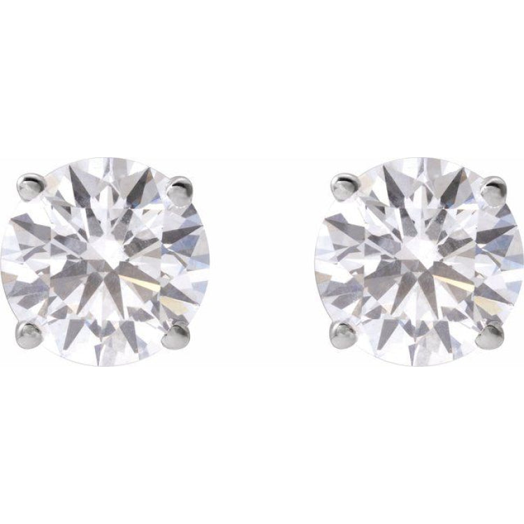14K White Gold 2 1/2 CTW Lab-Grown Diamond Earrings