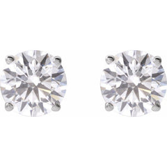 14K White Gold 2 1/2 CTW Lab-Grown Diamond Earrings