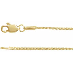 14K Yellow Gold-Filled 1.5 mm Wheat 20" Chain