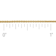 14K Yellow Gold-Filled 2.4 mm Wheat Chain by the Inch