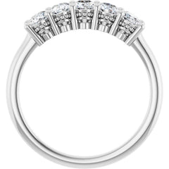 Platinum 9/10 CTW Lab-Grown Diamond Anniversary Band