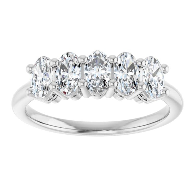 Platinum 9/10 CTW Lab-Grown Diamond Anniversary Band