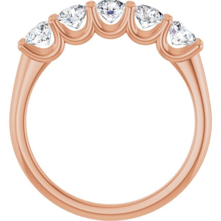 14K Rose 1 CTW Lab-Grown Diamond Anniversary Band