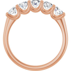 14K Rose 1 CTW Lab-Grown Diamond Anniversary Band