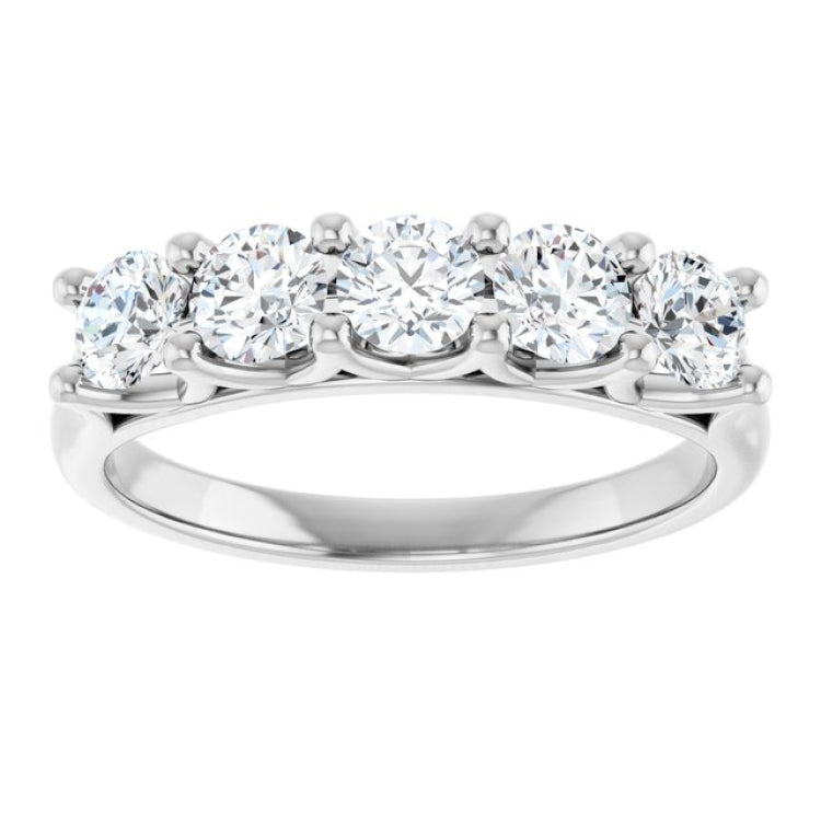 Platinum 1 CTW Lab-Grown Diamond Anniversary Band