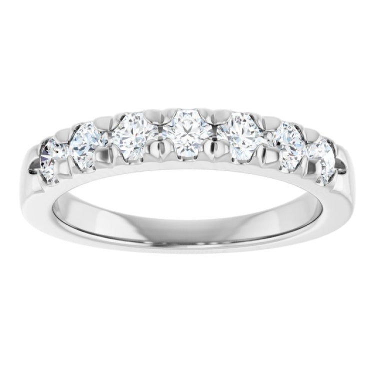 Platinum 3/4 CTW Lab-Grown Diamond French-Set Anniversary Band