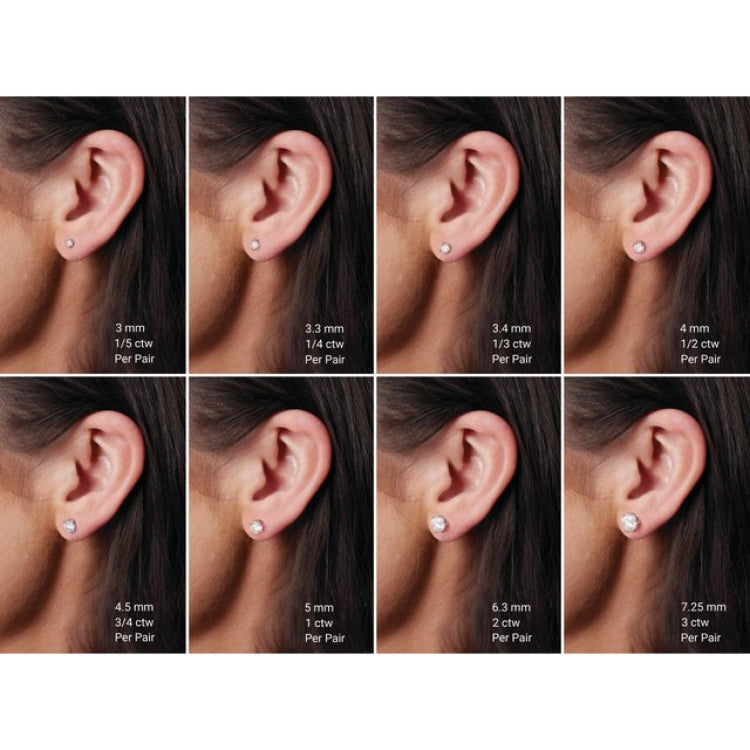 Platinum 7 mm Lab-Grown Pink Sapphire Earrings