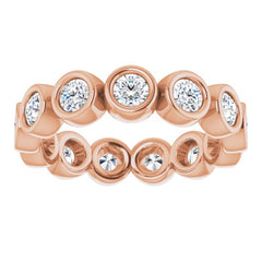 14K Rose 1 1/4 CTW Lab-Grown Diamond  Eternity Band Size 7