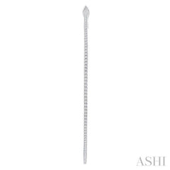 1 1/2 ctw Inside & Outside Round Cut Diamond Hoop Earring in 14K White Gold