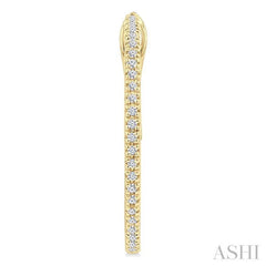 1/4 Ctw Inside & Outside Round Cut Diamond Hoop Earrings in 14K Yellow Gold