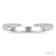 1/5 Ctw Graduated Round Cut Diamond Claw Open Fashion Ring in 10K White Gold