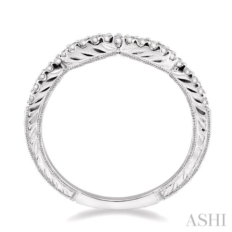 1/5 ctw Round Cut Diamond Matching Wedding Band in 14K White Gold