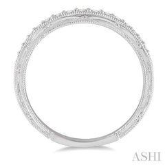 1/5 ctw Round Cut Diamond Wedding Band in 14K White Gold