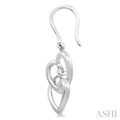 1/10 ctw Round Cut Diamond Earrings in 14K White Gold