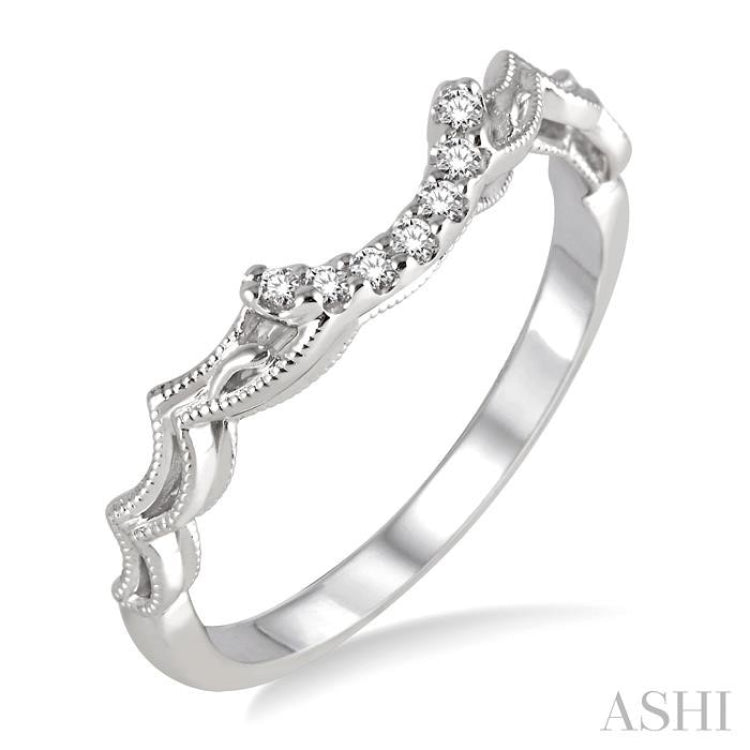 1/20 ctw Round Cut Diamond Wedding Band in 14K White Gold