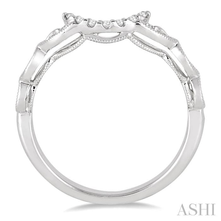 1/20 ctw Round Cut Diamond Wedding Band in 14K White Gold