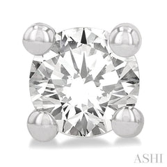 1/20 Ctw Round Cut Diamond Stud Earrings in 14K White Gold