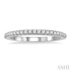 1/5 Ctw Round Cut Diamond Wedding Band in 14K White Gold